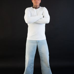 Ripp Jersey Longsleave "JANEZ" mit Rundhals