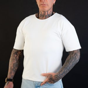 T-Shirt "JANEZ" mit Rundhals und Ellenbogen langen Ärmeln